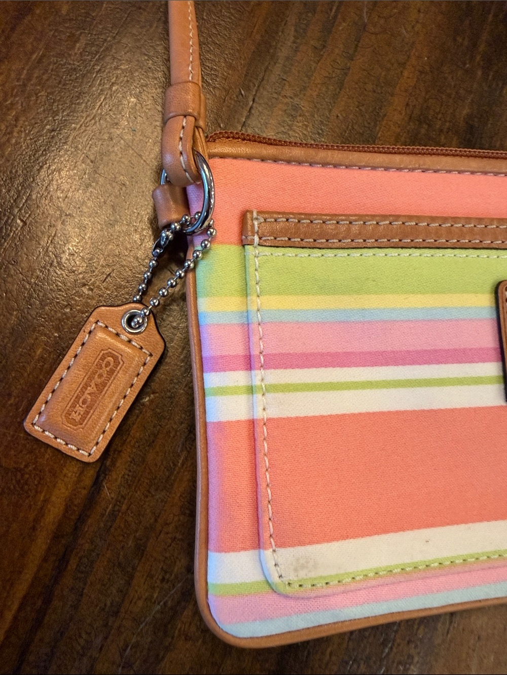 Coach Signature Hampton Stripped Wrislet. Barely used, minimal signs of wear - Picture 2 of 9